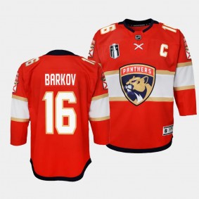 Florida Panthers #16 Aleksander Barkov 2023 Stanley Cup Final Home Premier Player Red Youth Jersey