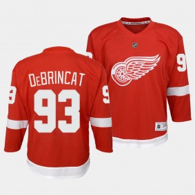 Detroit Red Wings #93 Alex DeBrincat Home Premier Player Red Youth Jersey