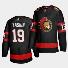 Ottawa Senators Alexei Yashin Home 2020-21 Black Vintage 2-D logo Jersey Black