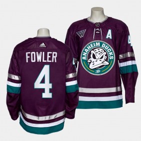 Cam Fowler Anaheim Ducks 2023-24 30th Anniversary Purple #4 Alternate Authentic Jersey Men's