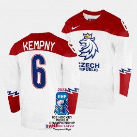 Czechia #6 Michal Kempny 2023 IIHF World Championship Home Jersey White