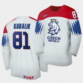 Czech Republic Dominik Kubalik 2020 IIHF World Championship White Home Jersey Men's