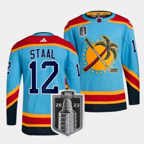 Florida Panthers 2023 Stanley Cup Final Eric Staal #12 Blue Reverse Retro Jersey Men's