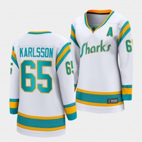 2022 San Jose Sharks Erik Karlsson Special Edition 2.0 White Breakaway Player Jersey Women