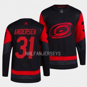 Frederik Andersen Hurricanes 2023 NHL Stadium Series Primegreen Authentic Black Jersey Men's