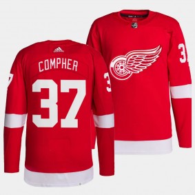 J.T. Compher Detroit Red Wings Home Red #37 Authentic Pro Primegreen Jersey Men's