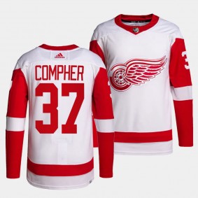 Detroit Red Wings Authentic Pro J.T. Compher #37 White Jersey Away