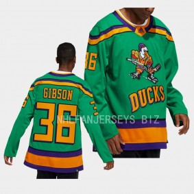 Anaheim Ducks John Gibson Mighty Ducks Green Authentic Jersey