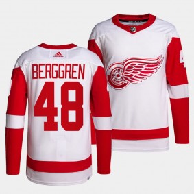 Detroit Red Wings Authentic Pro Jonatan Berggren #48 White Jersey Away