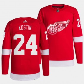 Klim Kostin Detroit Red Wings Home Red #24 Authentic Pro Primegreen Jersey Men's