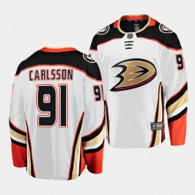 Anaheim Ducks Leo Carlsson 2023 NHL Draft White Away Jersey Breakaway Player