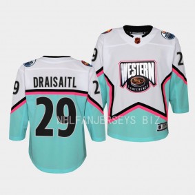 Youth Oilers Leon Draisaitl 2023 NHL All-Star Western Conference Premier White Jersey