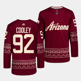 Logan Cooley Arizona Coyotes 2022-23 Alternate Garnet #92 Primegreen Authentic Jersey Men's