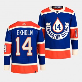2023 NHL Heritage Classic Edmonton Oilers Mattias Ekholm #14 Royal Primegreen Jersey