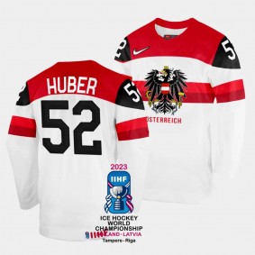 Australia 2023 IIHF World Championship Paul Huber #52 White Jersey Home