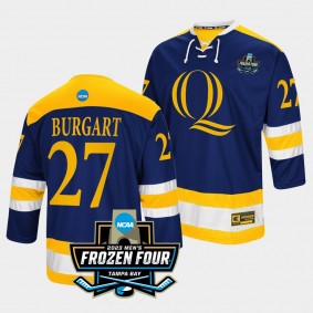 Desi Burgart Quinnipiac Bobcats 2023 NCAA Frozen Four Navy Ice Hockey Jersey 27