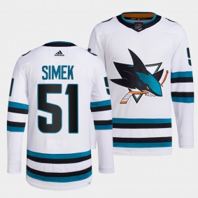 Radim Simek San Jose Sharks 2022-23 Away White Primegreen Authentic Jersey