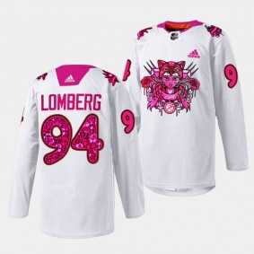 Pink in the Rink Ryan Lomberg Florida Panthers White #94 Limited Jersey 2023