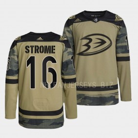 Anaheim Ducks Ryan Strome Military Appreciation Night Camo Warmup Jersey