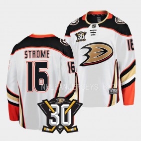 2023-24 Anaheim Ducks Ryan Strome 30th Anniversary White Away Jersey
