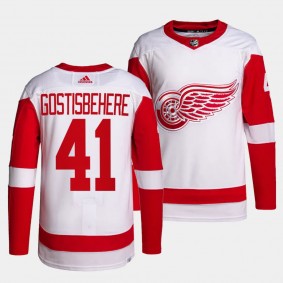 Detroit Red Wings Authentic Pro Shayne Gostisbehere #41 White Jersey Away