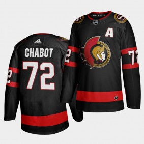 Ottawa Senators Thomas Chabot Home 2020-21 Black Vintage 2-D logo Jersey Black
