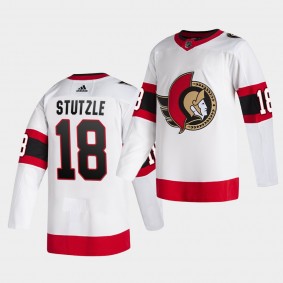 Ottawa Senators Tim Stutzle 2020 NHL Draft White Authentic Away 2020-21 Jersey