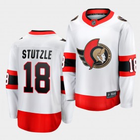 Ottawa Senators Tim Stutzle 2020 NHL Draft White 2021 Away Men Jersey White