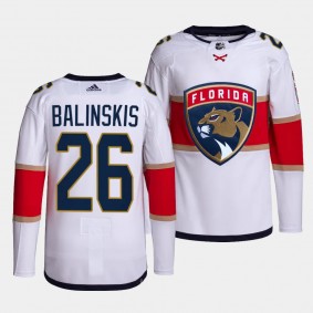 Uvis Balinskis Florida Panthers Away White #26 Primegreen Authentic Pro Jersey Men's
