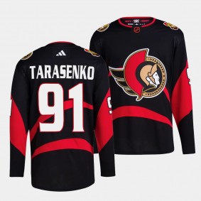 Vladimir Tarasenko Ottawa Senators Reverse Retro 2.0 Black #91 Primegreen Authentic Pro Jersey Men's
