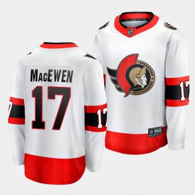 Ottawa Senators Zack MacEwen Away White Breakaway Player Jersey Men's